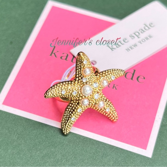 NWT ♠️ Kate Spade Pearl & Stone Starfish Sz 7 - Picture 5 of 6